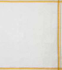 White Handloom Pure Silk 9 Yards Dhoti With 5 Yards Angavasthram-CD1541