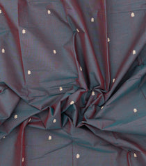Grey Woven Chettinad Cotton Saree With Contrast Border-CN1856