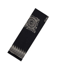 Black Printed Synthetic Makka Silk Saree With Tribal Motifs-BL5323
