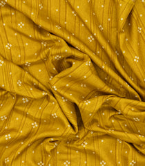 Mustard Woven Synthetics Dola Silk Saree With Zari Border-BL5265