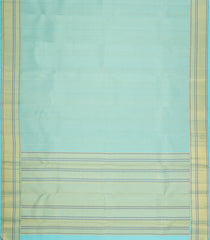 Turquoise Handloom Kanchipuram Silk Saree With Kamalam Motifs-KA16189