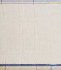 Blue Handloom Chanderi Cotton Saree With Printed Floral Motifs-CC1260