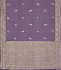 Lilac Woven Art Dupion Saree With Floral Buttas-BL5955