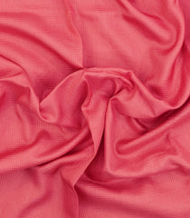 Peach Woven Blended Viscose Saree With Zari Checks-BL5611