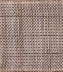Dark Blue Handloom Dupion Silk Saree With Checks & Printed Pallu-DS0601