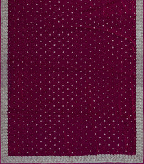 Burgundy Woven Synthetic Blended Tissue Saree With Embroidered Motifs-EN2027