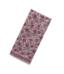 Grey Handloom Bengal Cotton Saree With Printed Floral Motifs-BG1575