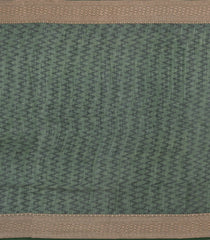 Green Printed Chanderi Cotton Saree With Zari Border-CC1543