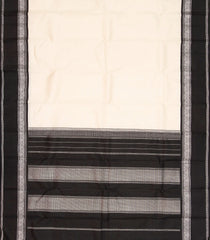 Off White Handloom Korvai Kanchipuram Silk Saree With Silk Thread Work Border-KA13226
