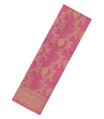Dusty Pink Woven Tussar Silk Saree With Floral Motifs-TU3405