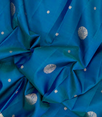 Blue Handloom Kanchipuram Silk Saree With Annam Buttas-KA15020-Blue