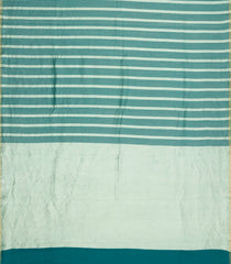 Teal Woven Banarasi Khaddi Georgette Silk Saree With Stripes-BE1936
