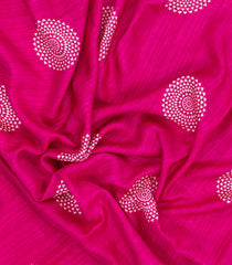 Hot Pink Printed Synthetic Dola Silk Saree With Zari Border-SY0413