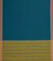 Cyan Woven Chirala Cotton Saree With Narayanapet Border-CR1461