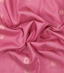 BubbleGum Pink Handloom Soft Silk Saree With Meena Buttas-SO4782