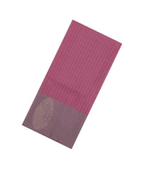 Dusty Pink Handloom Soft Silk Saree With Dotted Stripes-SO4551