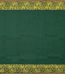 Red Handloom Korvai Kanchipuram Silk Saree With Contrast Border-KA15810