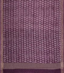Lilac Printed Chanderi Cotton Saree With Zari Border-CC1576
