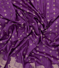 Magenta Woven Synthetic Dola Silk Saree With Pichwai Motifs-BL4883
