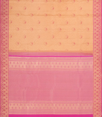 Peach Handloom Kanchipuram Silk Saree With Meena Annam Motifs-KA14751