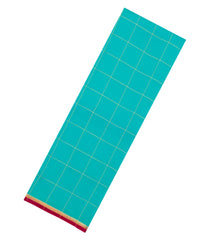 Turquoise Woven Mysore Silk Saree With Pure Zari Checks-MS3256