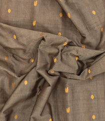 Grey Handloom Gadwal Silk Cotton Saree With Buttas-GA0415