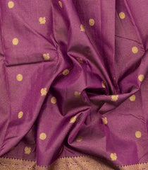 Magenta Handloom Kanchipuram Silk Saree With Zari Checks & Buttas-KA15732