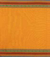 Yellow Woven Chettinad Cotton Saree With Contrast Border-CN1894