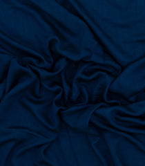 Indigo Woven Art Crepe Saree With Floral Embroidered Border-BL4977
