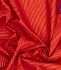Red Handloom Kanchipuram Silk Saree With Zari Stripes-KA15355