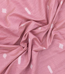 Baby Pink Woven Art Linen Saree With Floral Buttas-BL5667