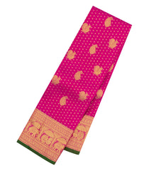 Pink Handloom Kanchipuram Silk Saree With Annam Buttas-KA15261