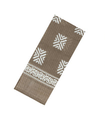 Beige Printed Synthetic Dola Silk Saree With Zari Border-BL5083