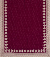 Maroon Woven Art Georgette Saree With Embroidered Floral Motifs-BL4963