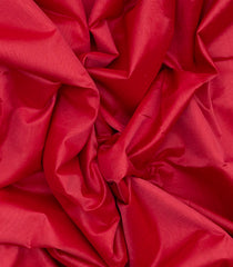 Red Handloom 9 Yards Silk Cotton Saree With Contrast Border-SC3768
