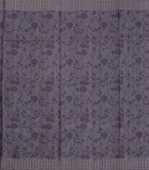 Lilac Printed Synthetic Tussar Saree With Zari Stripe border-BL5364