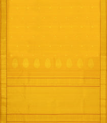 Mustard Handloom Kanchipuram Silk Saree With Zari Buttas-KA16806