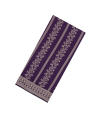 Violet Woven Synthetic Dupion Saree With Floral Vine Motifs-BL5023