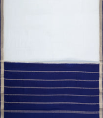 White Woven Mysore Silk Saree With Contrast Border-MS3754
