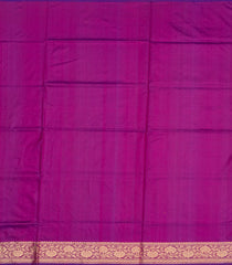 Purple Handloom Banarasi Silk Saree With Meena Floral Buttas