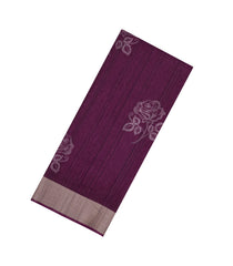 Burgundy Woven Synthetics Dola Silk Saree With Zari Border-BL5263