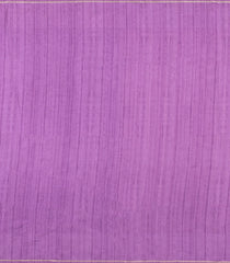 Beige Printed Synthetic Tussar Silk Saree With Lavender Checks-SY0526