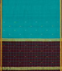 Cyan Woven Kadappa Cotton Saree With Buttas-KN0753