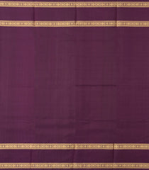 Burgundy Handloom Kanchipuram Silk Saree With Zari Checks-KA15129