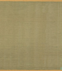 Turquoise Handloom Village Cotton Saree With Buttas-VC1671