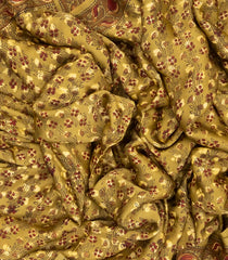 Sage Green Woven Modal Silk Saree With Ajrakh Printed Motifs-BL3594