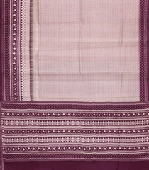 Light Peach Woven Tussar Silk Saree With Printed Chevron Motifs-TU3223