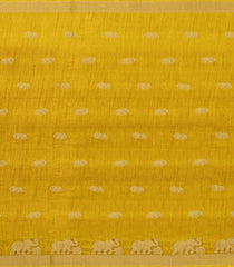 Mustard Printed Synthetics Dola Saree Zari Buttas-BL5304