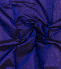 Purple Handloom Silk Cotton Saree With Contrast Border-SC4703