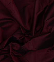 Dark Maroon Handloom 9 Yards Silk Cotton Saree With Contrast Border-SC4446